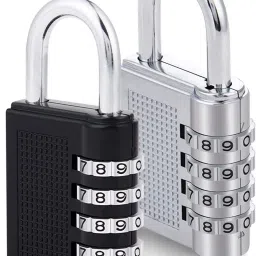2 Pack 4 Digit Code Combination Small Lock Outdoor Indoor Waterproof Padlock Combination Lock-image-7