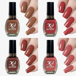 Charming Nail Polish Set 6ML Each Brown,Persian-Red,Darkcoral,Chocolate-picture-15
