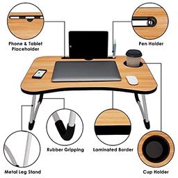 mistri Office Table For Home/Writing Desk For Office/Folding Table For School/Folding Study Table/Work From Home Multipurpose Table (Wood), 23 Inches image 2