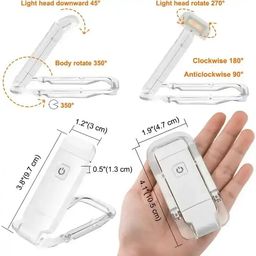 One94Store Book Lamp for Students, USB Rechargeable LED Study Light, 3 Brightness & Color Modes, Clip-On, Portable & Eye-Friendly (White) image 3