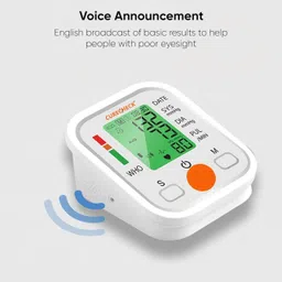 curecheck Fully Automatic Upper Arm Style Blood Pressure Monitor for Home Use with Voice Announcement feature Bp Monitor-45