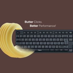 FINGERS ButterClicks Wired USB Standard Multi-device Keyboard Compatible with Desktop, Laptop, Mac multimedia_keys image 4
