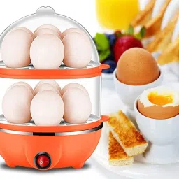 Electric Automatic Off 2 Layer Egg Boiler with Non Stick Frying pan Double Layer Egg Boiler for Steaming, Cooking, Boiling and Frying Egg Cooker-picture-1