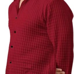 Men Regular Fit Self Design Spread Collar Casual Shirt-image-98
