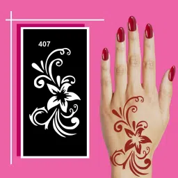 Flower Mehndi Stencil Stickers For Women Intricate Hand Art Designs-image-84