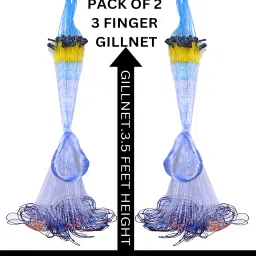 3 FINGER GILLNET 65.MM 5.5 FT HEIGHT 90 TO 100 FT LENGTH PACK OF 2 PCS Fishing Net-24