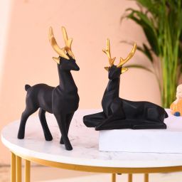 Vastu Resin Hiran Statue Pair for Home & Office Decor Decorative Showpiece - 20 cm-23