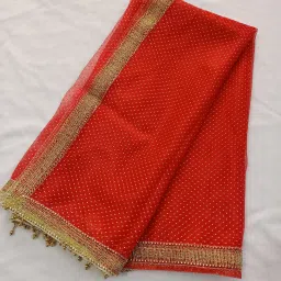 Net Embellished Red Women Dupatta-image-72