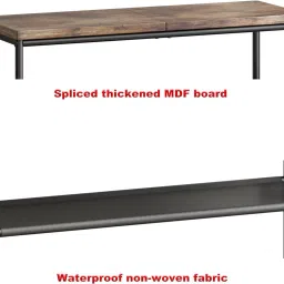 krishyam ® 5-Tier MDF Board & Layer Fabric Metal – Multipurpose Organizer Metal Open Book Shelf image 2
