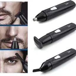 KME Professional 3 in 1 Nose/Beard/Eyebrows Trimmer Rechargeable washable Head Grooming Kit 45 minRuntime 3 Length Settings image 2