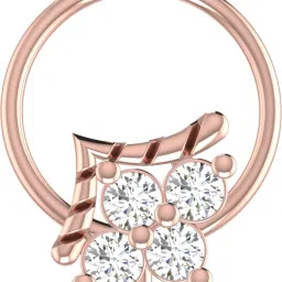 avsar Palak 14kt Cubic Zirconia Rose Gold Nose Wire-image-94