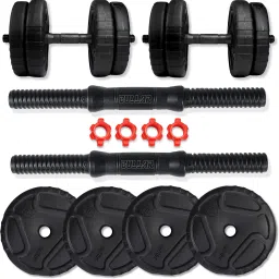 8 kg Adjustable Dumbbells with Pair of Dumbbell Rods and Premium PVC Weight Plates Home Gym Combo-image-30
