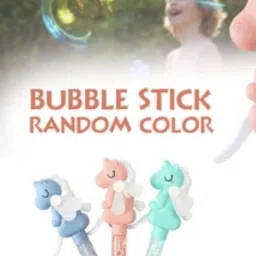 vidhi enterprise Unicorn Bubble Stick Wand Liquid Solution with Hand Fan Bubble Maker Toy Bubble Maker image 2