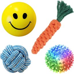 Toys for Puppies & Medium Dogs Toys | Rope Ball Toy | Color May Vary | Chew Toys Cotton, Rubber, Plastic Ball, Chew Toy, Rubber Toy, Training Aid For Dog-10