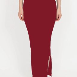 SCUBE DESIGNS Saree Shapewear Maroon (M) Nylon Blend Petticoat-image-24