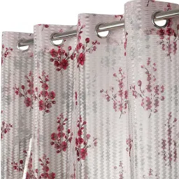 213 cm (7 ft) Net Transparent Door Curtain (Pack Of 2)-image-32