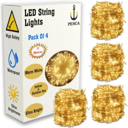 40 LEDs 11 m Yellow Steady String Rice Lights-4