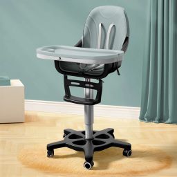 360° Baby High Chair with Adjustable Seat & Safety Belts-image-99