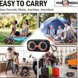 Pick Ur Needs Portable Wireless Speaker With RGB Dimmable Light USB/AUX/TF Card 6 Hrs Playtime 10 W Bluetooth Speaker image 5