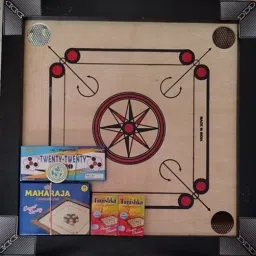 20 inch carom.&coins.and.striker (black) Carrom Board/ 56 cm Carrom Board-picture-21
