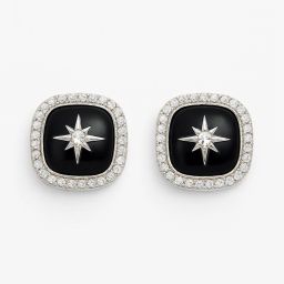 Silver earring Cubic Zirconia Sterling Silver Stud Earring-image-38