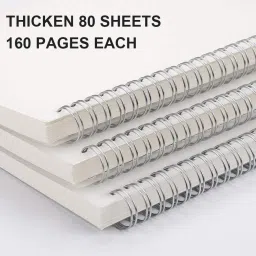 innaxa A5 Dotted Spiral Notebook,Journal with 100 gsm Thick Paper for Bullet Journaling A5 Notebook Dotted 160 Pages image 3
