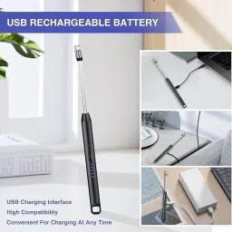 YOGITECH 360 Degree Flexible Rechargeable Electric Kitchen Lighter for Gas Candle_Stove Combo Set-image-46