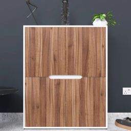 mintwud from pepperfry Stellar 17- Pairs 2 Door Shoe Cabinet In Noce Lyon White Colour-picture-7
