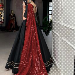 Self Design Semi Stitched Lehenga Choli-image-20