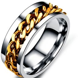 Salty Alpha Jared Chain Finger Ring for Men & Boys Stainless Steel Ring-image-66