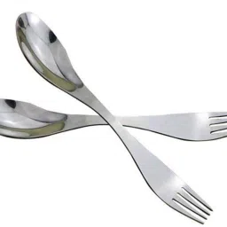 Stainless Steel 2-in-1 Fork and Spoon Combination Stainless Steel Table Spoon Set-16