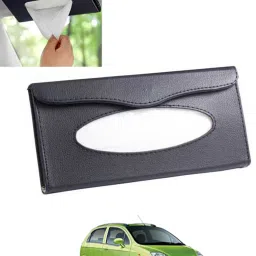 Universal Leatherite Rectangle Black Tissue Box For Car/office/Home-248 Vehicle Tissue Dispenser-image-43