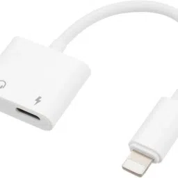 ENMORA White 2in1 Charging and Audio Cable Compatible for iPhone J84 Phone Converter-13