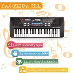 bigfun 37 key piano keyboard toy with mic and dc power option recording for boys and girls image 3