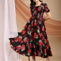 deklook Women Fit and Flare Red Maxi/Full Length Dress-picture-16