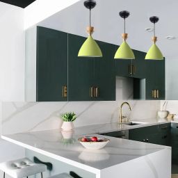 (PACK OF 3)Hanging Bell Shade Light, Moss Green, Hanging Lights (Pendant Lights) Lamp Shade-38