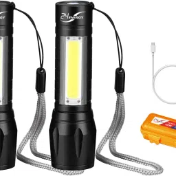 Zoomable metal Light Super Bright COB | Waterproof (Pack of 2) Torch-13