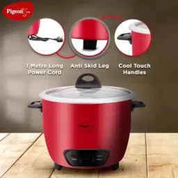 pigeon Ruby single Pot (With ss Lid) Electric Rice Cooker image 4