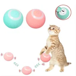 Smart LED 360° Rotating Cat Toy Ball, Interactive Cat Toys Plastic Ball For Cat-10