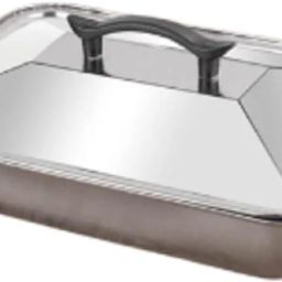 Stainless Steel Tray with Lid, Dishwasher Safe | Durable Serving & Storage Tray Tray Serving Set-12