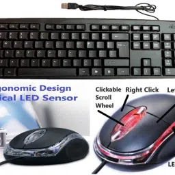 ANJO USB Keyboard-LED Mouse-Wrist Support Pad-3.0 Hub-3in1 Cleaner-OTG C&Micro-Ext. Combo Set image 2