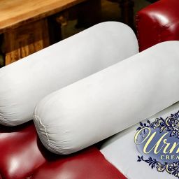 Round Microfibre Solid Bolster Pack of 2-image-17