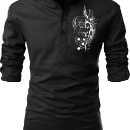 Men Floral Print Cotton Blend Straight Kurta-image-73