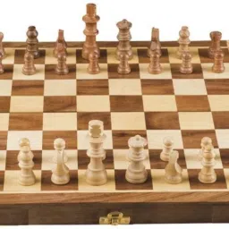 Wooden Hand Crafted (Non Magnetic) Foldable Chessboard Game 10 inch 25 cm Chess Board-picture-37