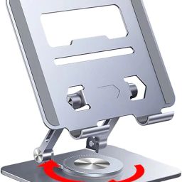 LEKORED Aluminium Tablet Stand Holder with 360° Rotating Base LK4053 Aluminium Desk Stand Rotatable Laptop Stand with Adjustable Height Compatible with 40 - 44cm Laptops-image-23