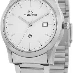 maxima Attivo Collection Date Display, Premium SS Strap Analog Watch - For Men O-46865CMGI image 2