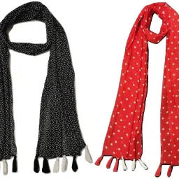 Floral Print Chiffon Women Multicolor Scarf, Stole, Fancy Scarf-image-77