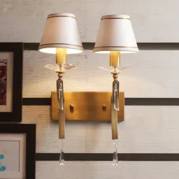 White Brass Wall Sconces by Kapoor LampShades-picture-5