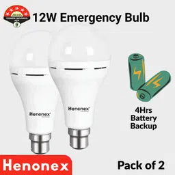 henonex 12W LED Emergency Bulb for Power Cuts – Pack of 2 2 hrs Bulb Emergency Light-picture-32