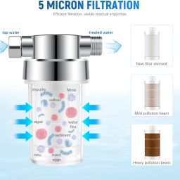 verilux Shower Water Filter Composite PP Cotton Water Softer Filter Multi Filtration Fixed Mount image 4
